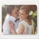 LIEBE Overlay-Foto-Maus-Pad Mousepad<br><div class="desc">Personalisiertes Foto,  entworfen von Berry Berry Sweet. Besuchen Sie unsere Website unter www.berryberrysweet.com für moderne Schreibwaren und Sondergeschenke.</div>