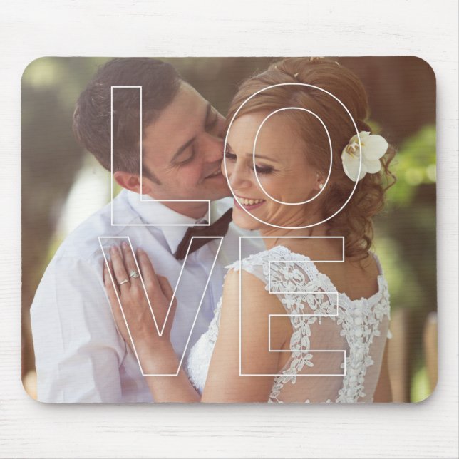 LIEBE Overlay-Foto-Maus-Pad Mousepad (Vorne)