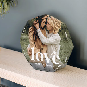 Liebe Overlay Personalisierte Paare Fotoblock