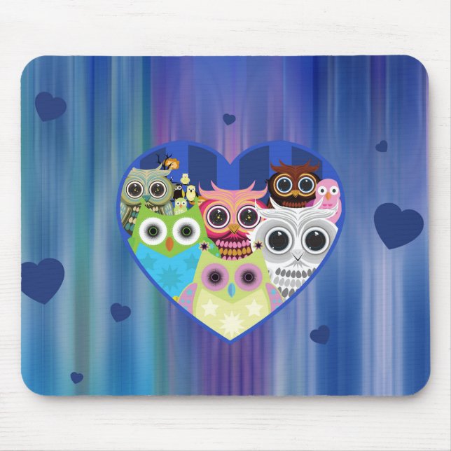 Liebe Owls Mousepad (Vorne)