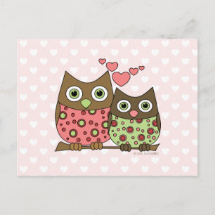 Liebe Owls Postkarte