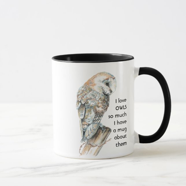 Liebe OWLS so viel ich Spaß Kostenvoranschlag Tass Tasse (Rechts)