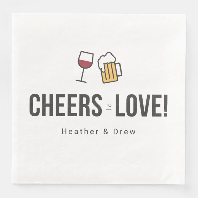 Liebe Paare Polterabend Rett The Da Serviette (Vorderseite)