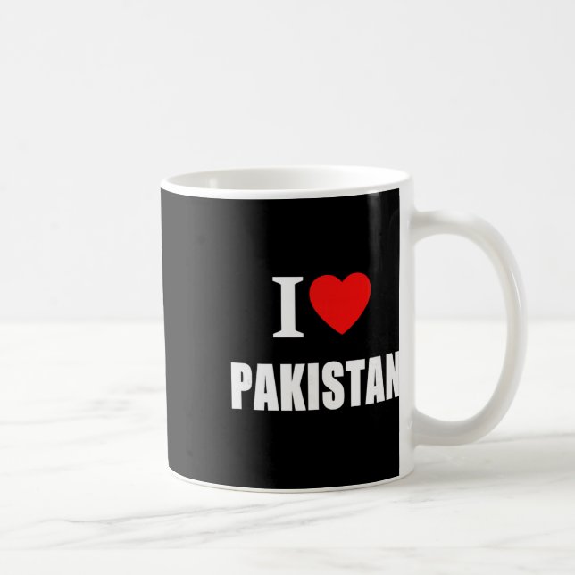 Liebe Pakistan Fußll Cricket  Kaffeetasse (Rechts)