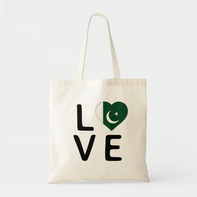 Liebe - pakistanische Flagge Tragetasche (Vorne)