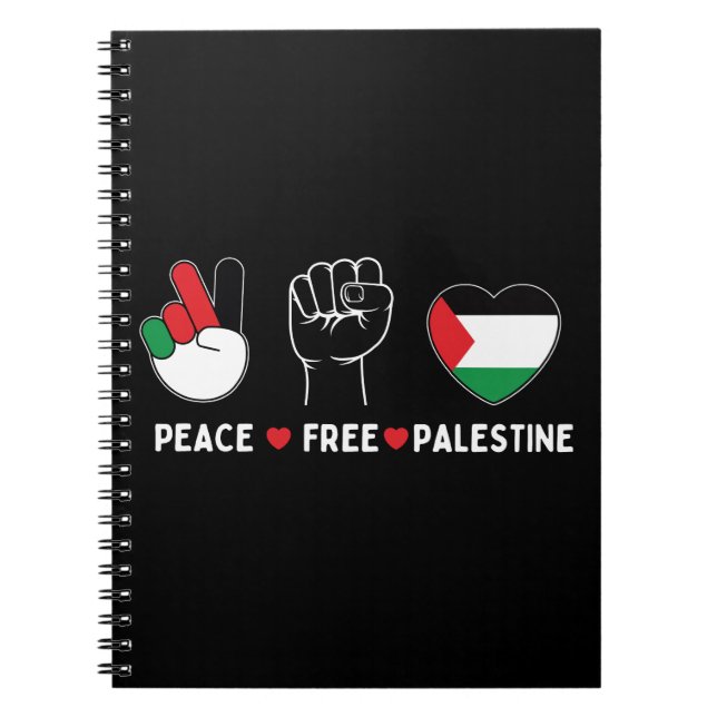 Liebe palestine - Freiheit für Palästen Notizblock (Vorderseite)