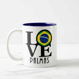 LIEBE Palmas Brasilien 11oz Zweifarbige Tasse