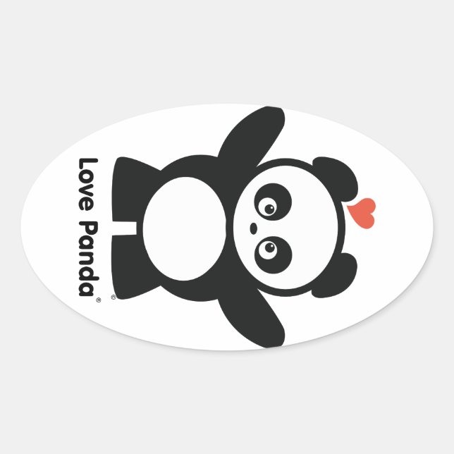 Liebe Panda® Aufkleber (Vorderseite)