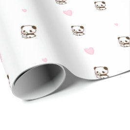 Liebe Panda Geschenkpapier Rolle