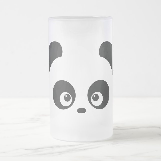 Liebe Panda® mattierte GlasTasse Mattglas Bierglas (Mittel)