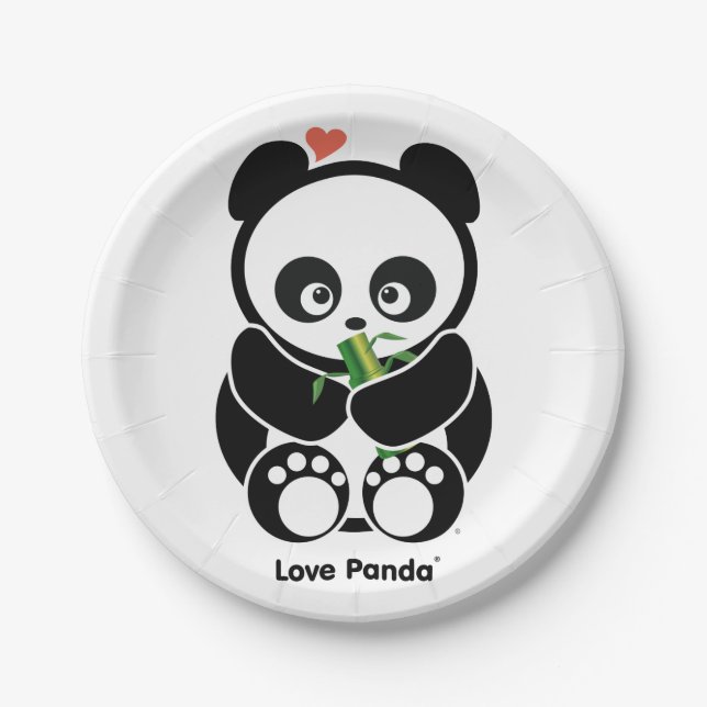 Liebe Panda® Pappteller (Vorderseite)