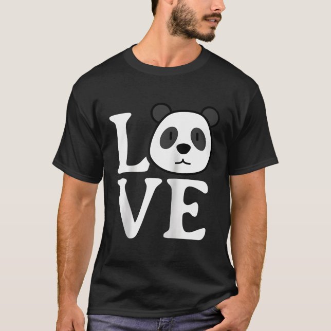 Liebe Pandas Panda Bear Panda Baseball T-Shirt (Vorderseite)