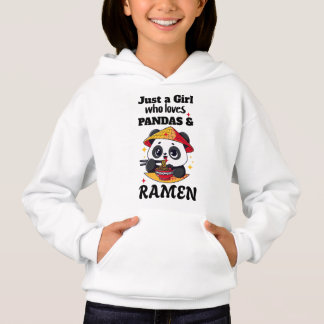 Liebe Pandas und Ramen Hoodie