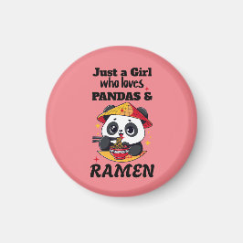 Liebe Pandas und Ramen Magnet
