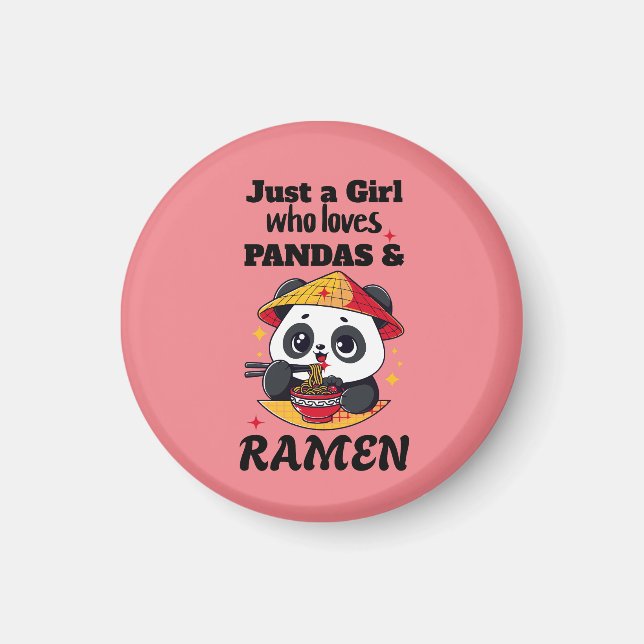 Liebe Pandas und Ramen Magnet (Vorne)
