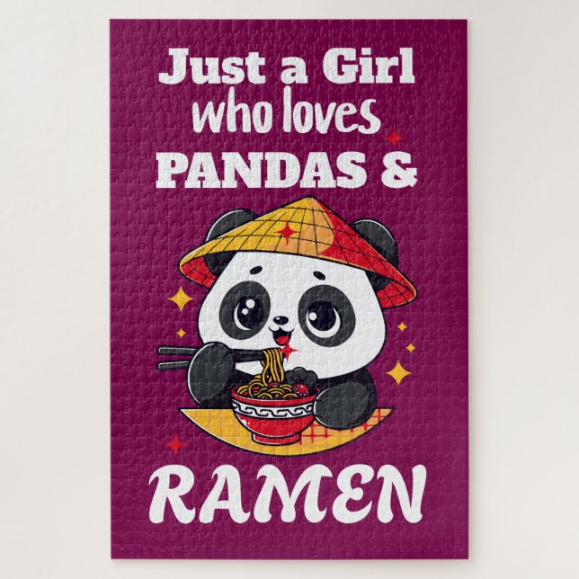 Liebe Pandas und Ramen (weißer Text) (Vertikal)