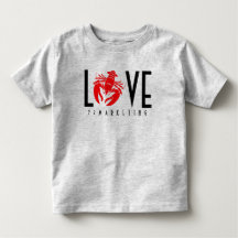 Liebe-Panzerkrebs-Kleinkind-Shirt-Grau scherzt