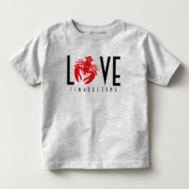 Liebe-Panzerkrebs-Kleinkind-Shirt-Grau scherzt Kleinkind T-shirt