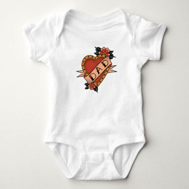 Liebe Papa Baby Strampler (Vorderseite)