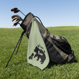 Liebe 'Papa Bär' Süßes Vatertags Geburtstagsgesche Golfhandtuch