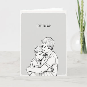 Liebe Papa Einfache Umarmung Karte