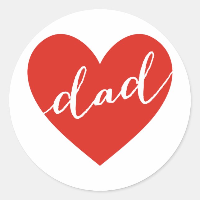 Liebe Papa, glücklicher Vater Runder Aufkleber (Vorderseite)