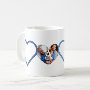 Liebe Papa Großvater Blaues Herz Foto Collage Kaffeetasse