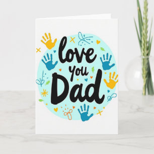 Liebe Papa Kunstkarte Karte