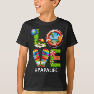 Liebe Papa Life Chritsmas Im Juli Sommerferien T-Shirt