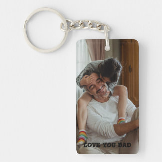 Liebe Papa, Personalisiertes Foto Schlüsselanhänger