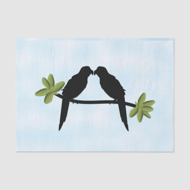 Liebe Papagei Seidenpapier (Vorderseite)