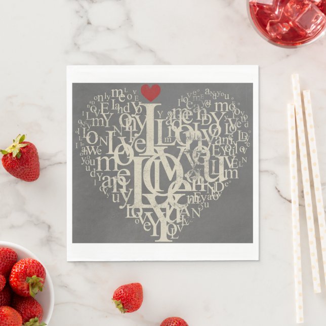 Liebe Paper Napkin Serviette (Beispiel)