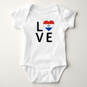 Liebe - Paraguay-Flagge Baby Strampler