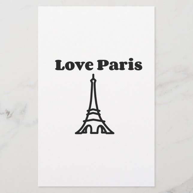 Liebe Paris Briefpapier (Vorderseite)