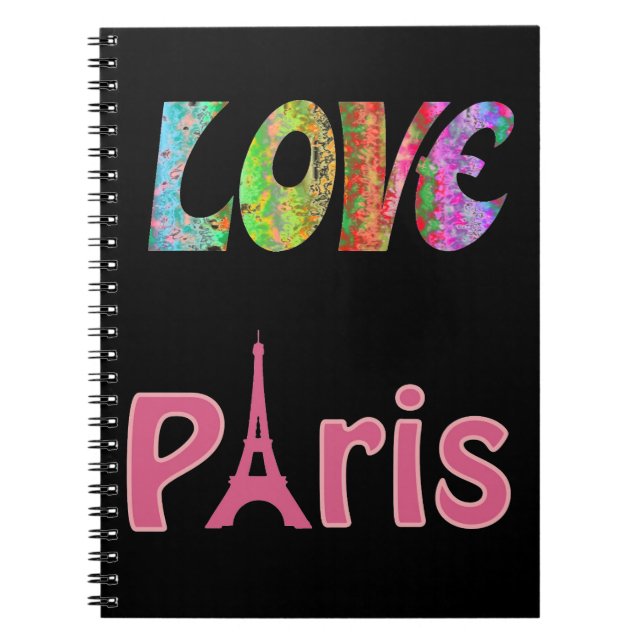 Liebe Paris Notebook Notizblock (Vorderseite)