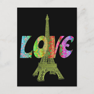 Liebe Paris Postcard Postkarte
