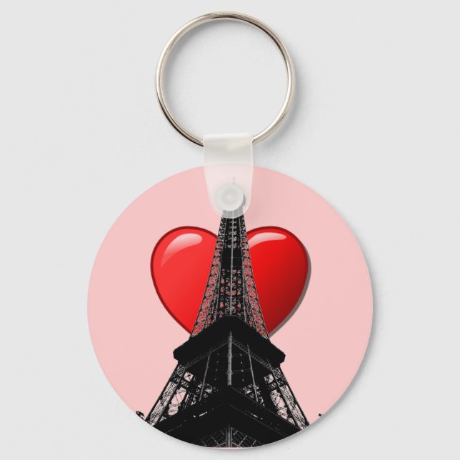 Liebe Paris Schlüsselanhänger (Vorderseite)