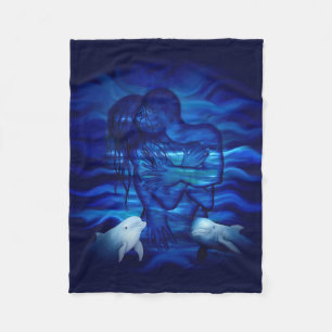 Liebe, Passionsakt - Paar mit Dolphin Fleecedecke