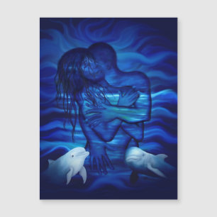 Liebe, Passionsakt - Paar mit Dolphin Magnetkarte