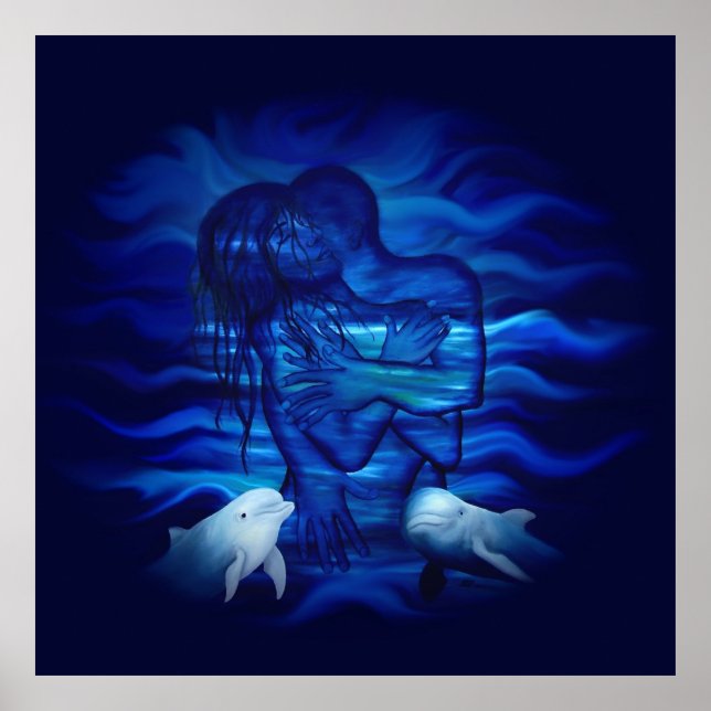 Liebe, Passionsakt - Paar mit Dolphin Poster (Vorne)