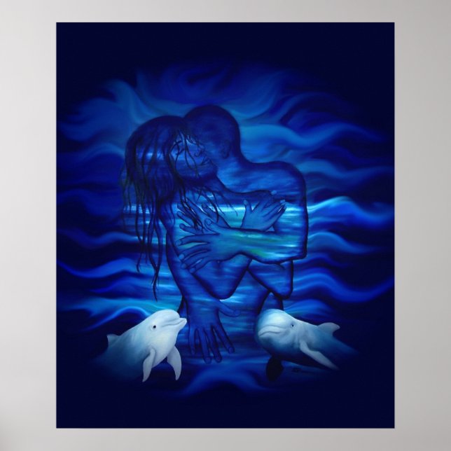 Liebe, Passionsakt - Paar mit Dolphin Poster (Vorne)
