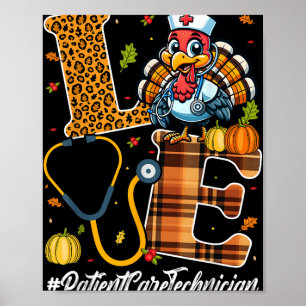 Liebe Patient Betreuungspersonal Erntedank PCT Tec Poster