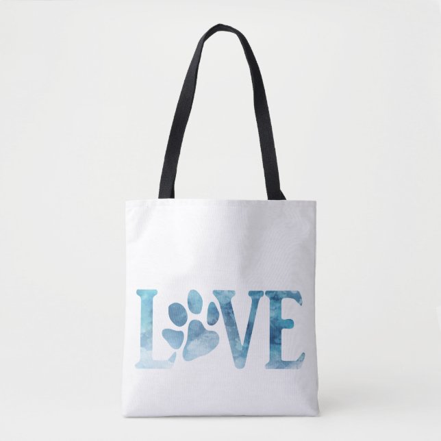 Liebe Paw Blue Tasche (Vorderseite)