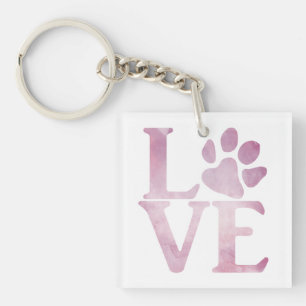 Liebe Paw Classic Pink Schlüsselanhänger