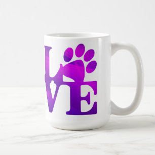 Liebe Paw druckt Kaffeetasse Tasse