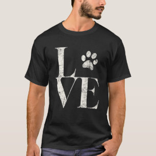 Liebe Paw Furry Cat and Dog Friends T-Shirt