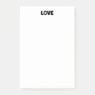Liebe Paw Print Post-it Klebezettel