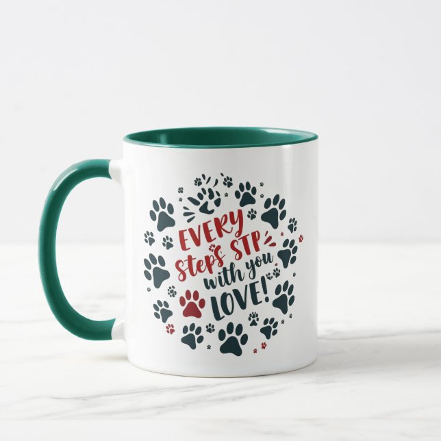 Liebe Paw Prints Tasse (Links)