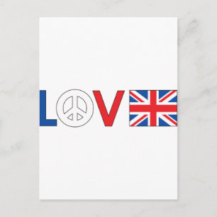 Liebe Peace Britain Postkarte