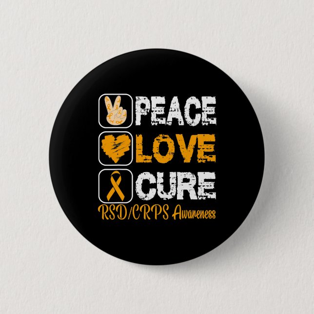 LIEBE PEACE CURE RSD CRPS AWARENZ BUTTON (Vorderseite)